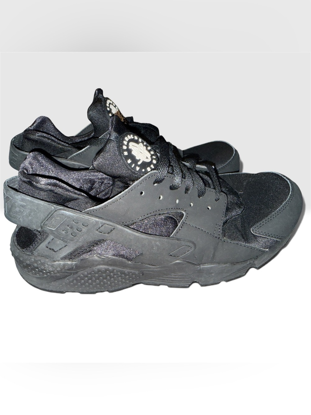 EUC- Men’s- Nike- Sz 13-  Air Huarache Sneakers- Black- RARE!!!! 👟 - Picture 2 of 4